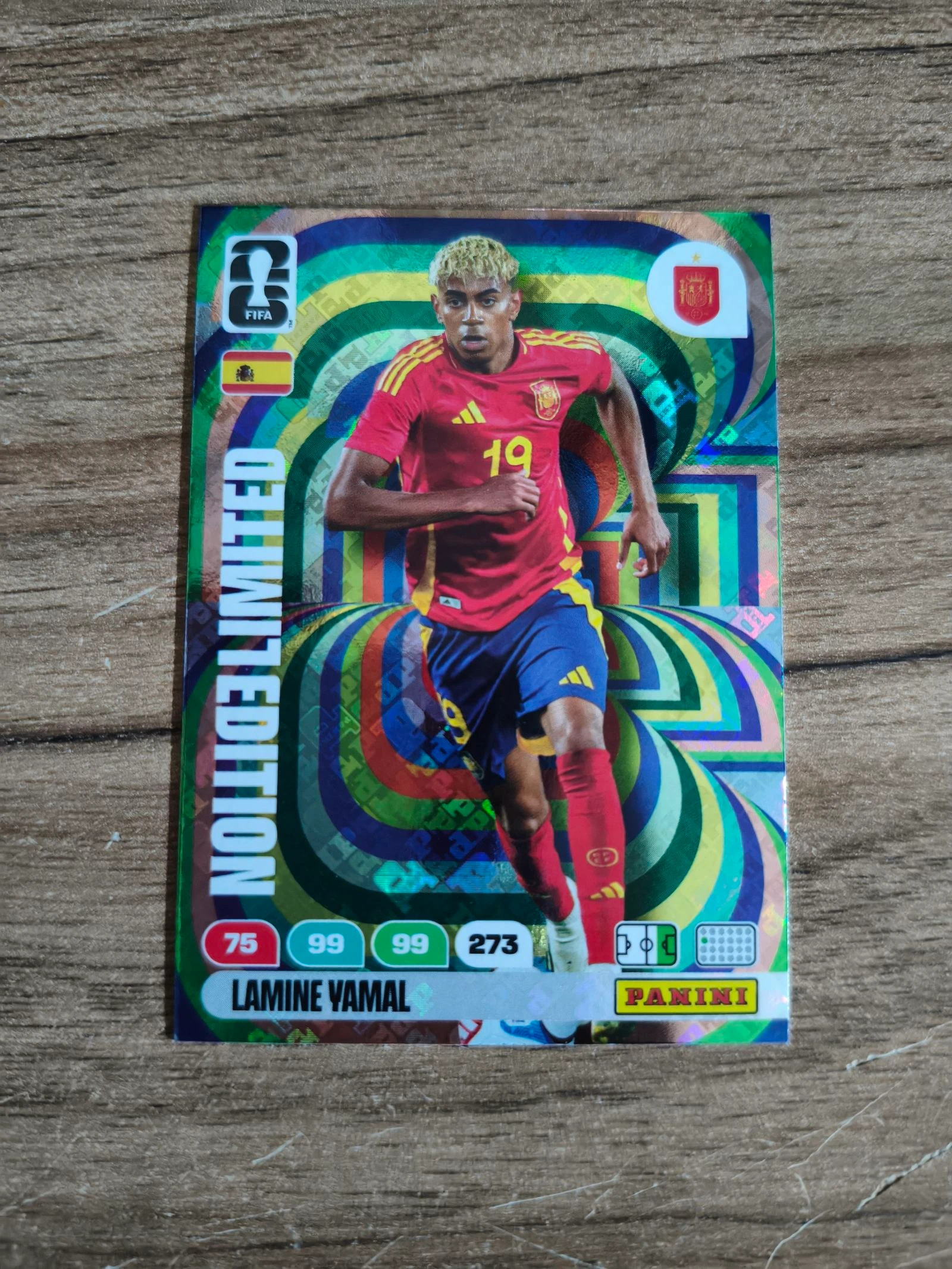 Carte de foot panini CDM yamal édition limitée 